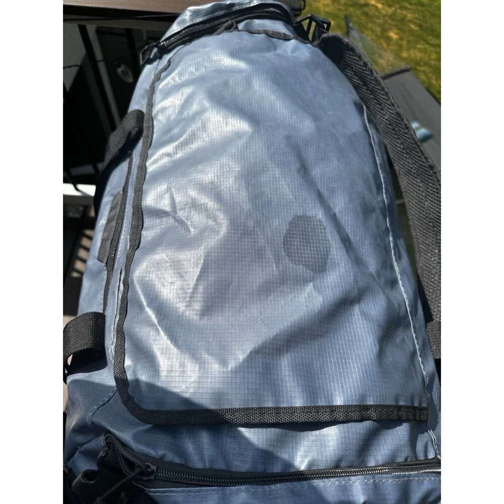 Skyline Blue Water-Resistant Convertible Duffle Backpack Bag ~20